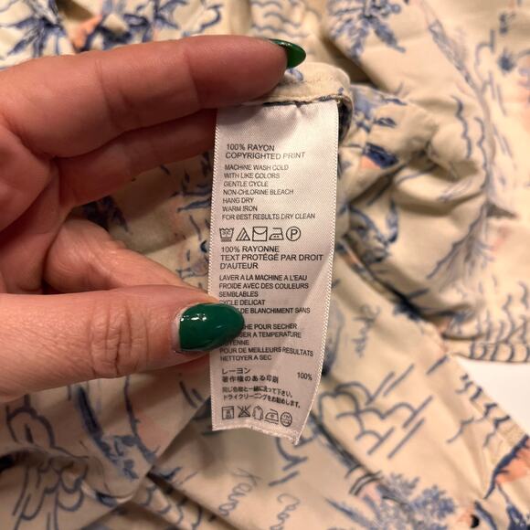 Tommy Bahama Hawaiian Print Short Sleeves Button Down Shirt Size Small - Picture 4 of 6